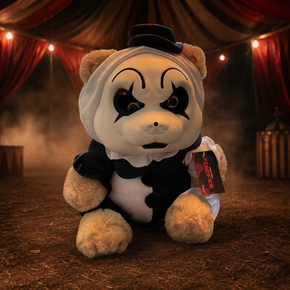 Spirit Halloween Terrifier Art the Clown Teddy Bear Plush Mask New With Tag